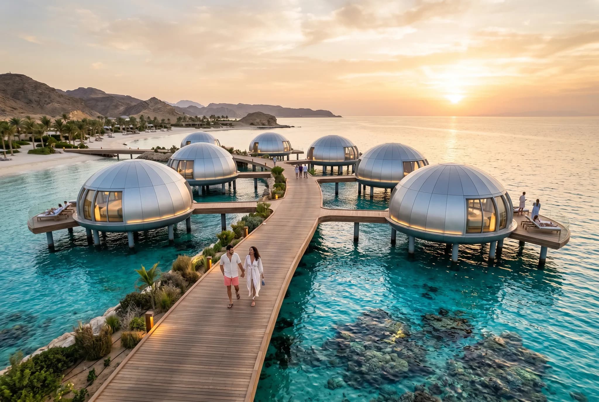 Mer Rouge Resort dômes argentés