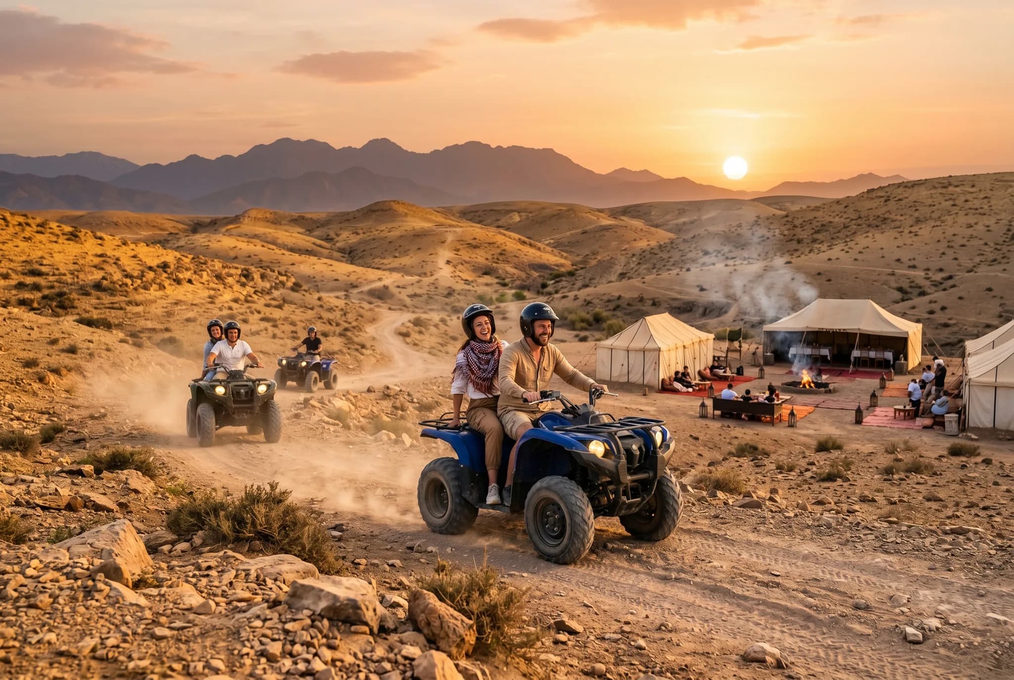 Désert d'Agafay quad + BBQ berbère