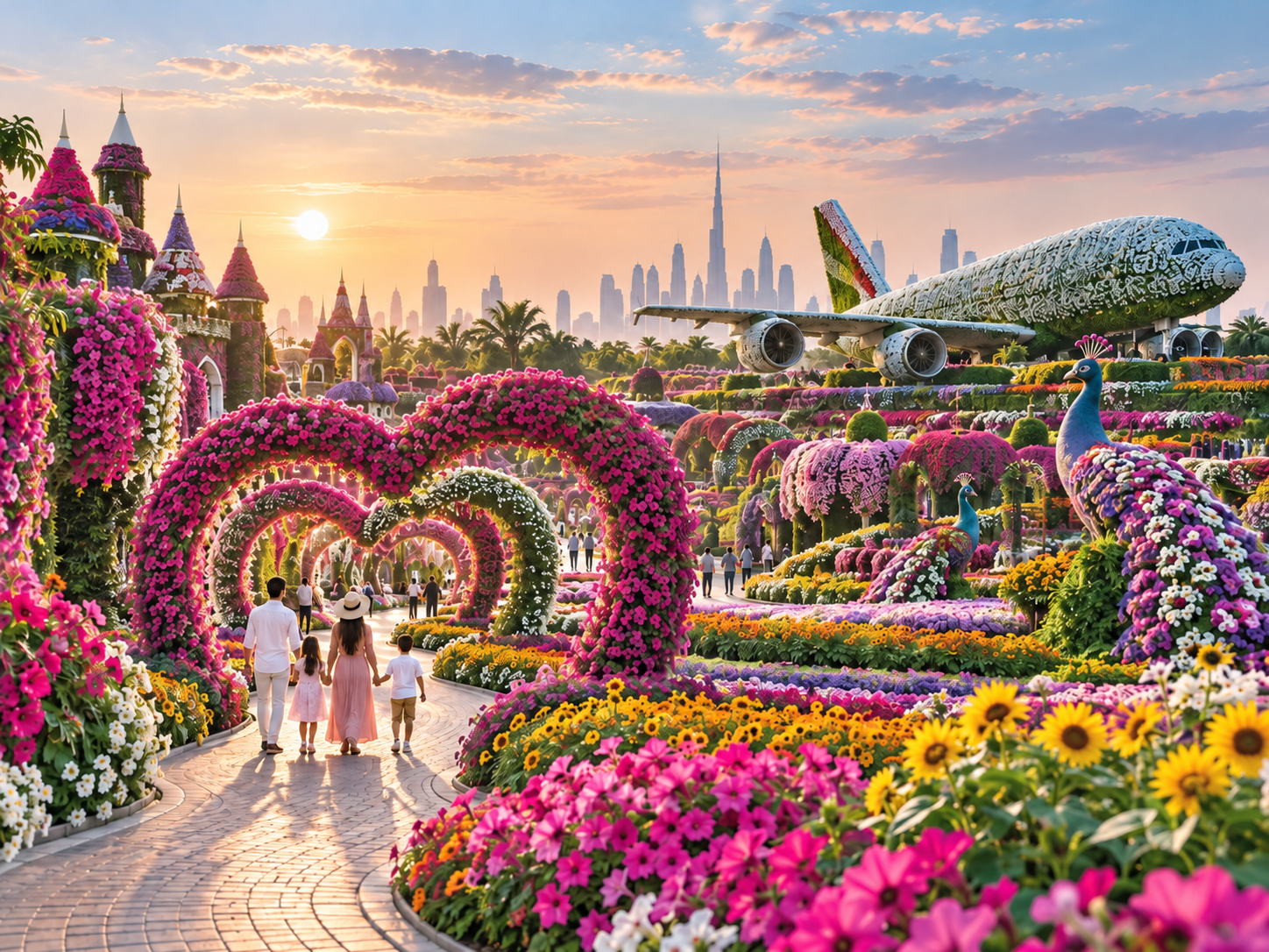 DUBAI MIRACLE GARDEN – JARDIN DES FLEURS À DUBAÏ